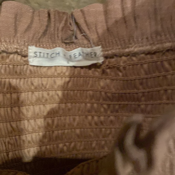 Stitch and feather bohemian tan maxi dress - Picture 2 of 7